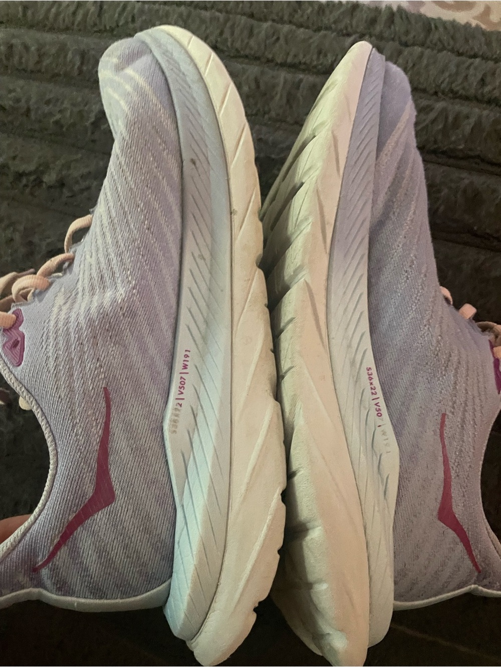 Hoka One One Mach 5 1127894 BLSSN Womens  9.5 B Purple Running Shoes